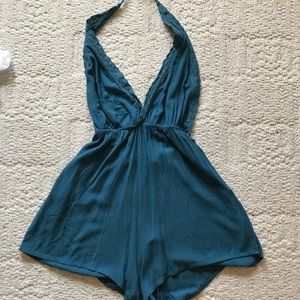 Halter Open Back Romper